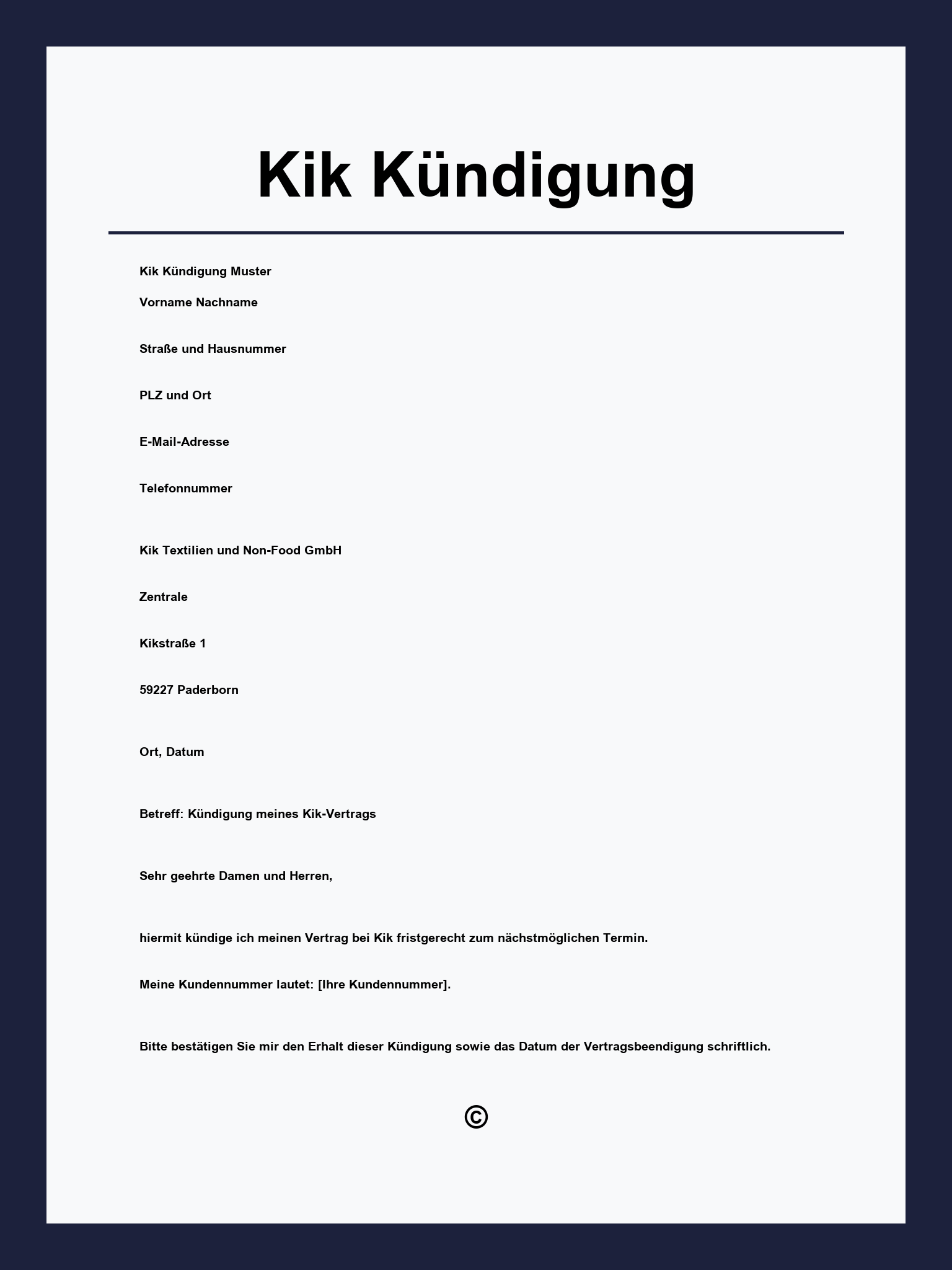 Kik Kündigung