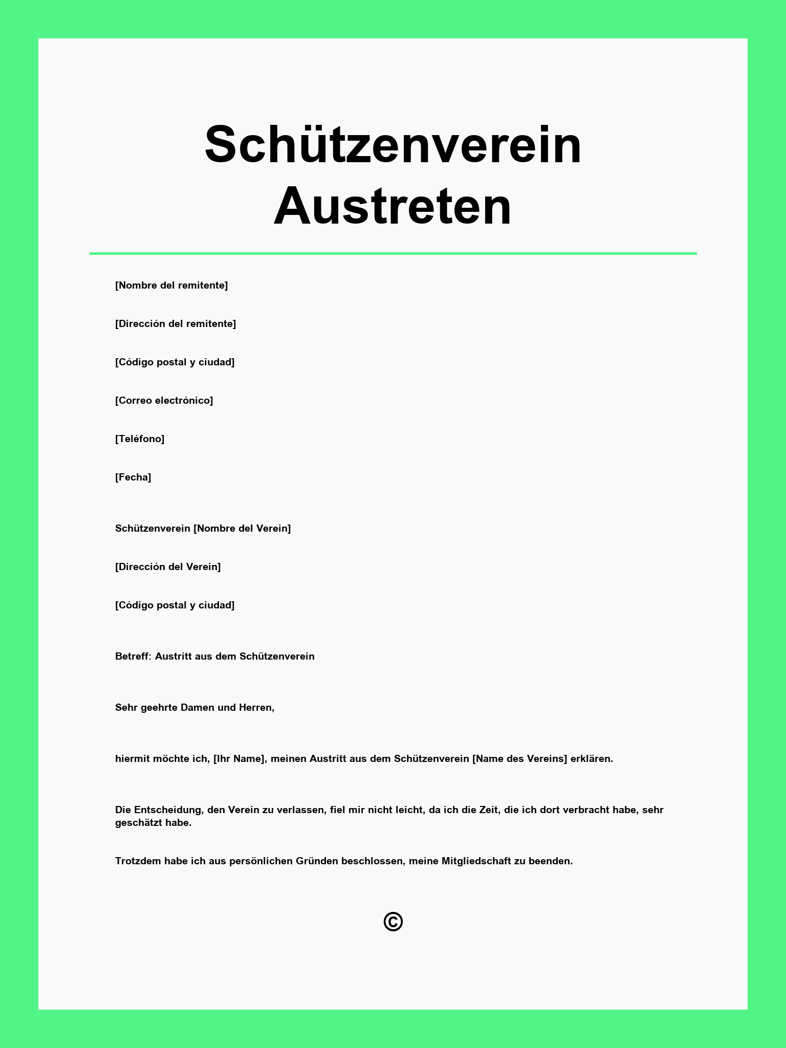 Schützenverein Austreten